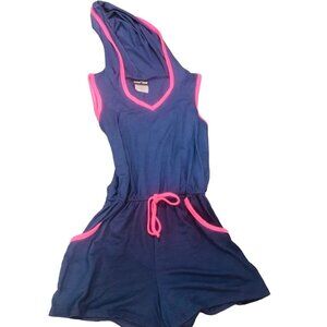 Paper Doll Sz 8 Girls Hood Romper Blue